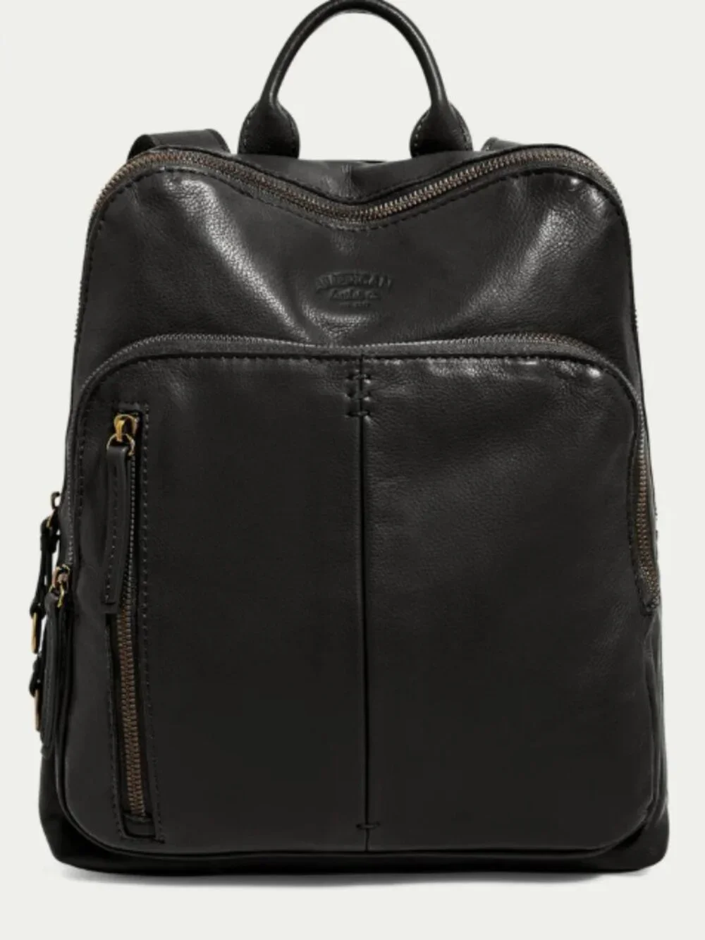American Leather Co. Cleveland Black Leather Backpack